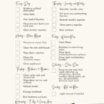 A quick and easy printable cleaning schedule