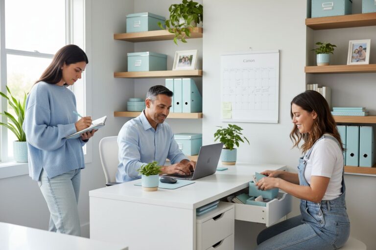 organized workspace, productivity, teamwork