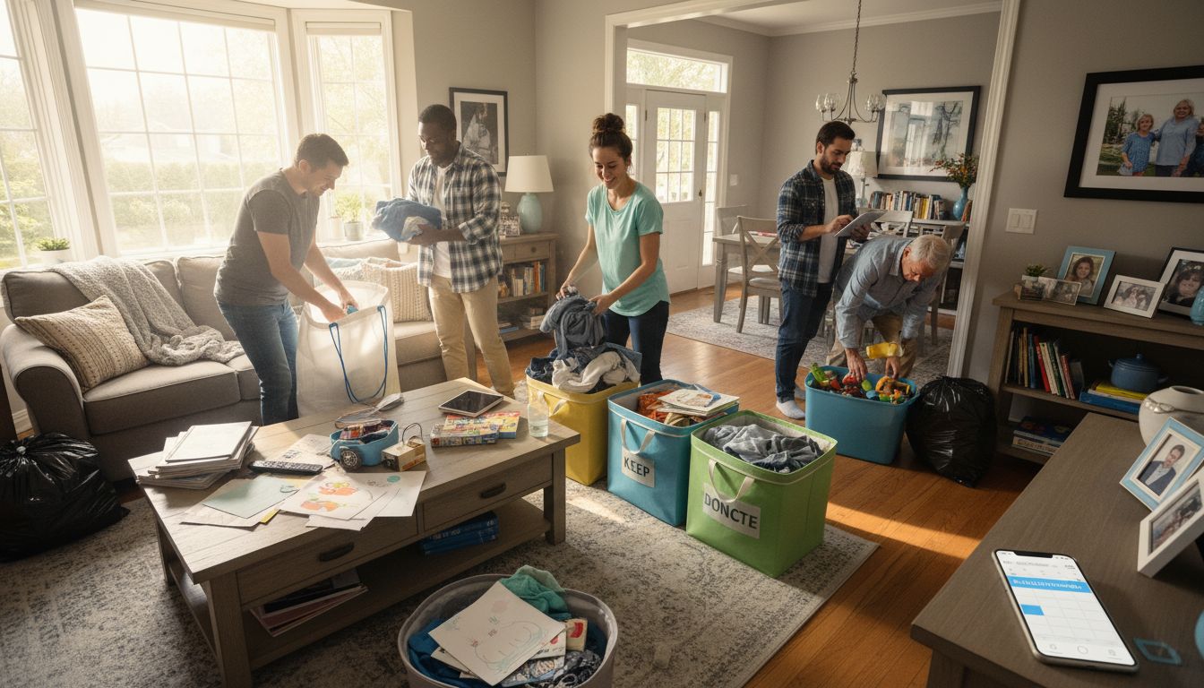 family home decluttering